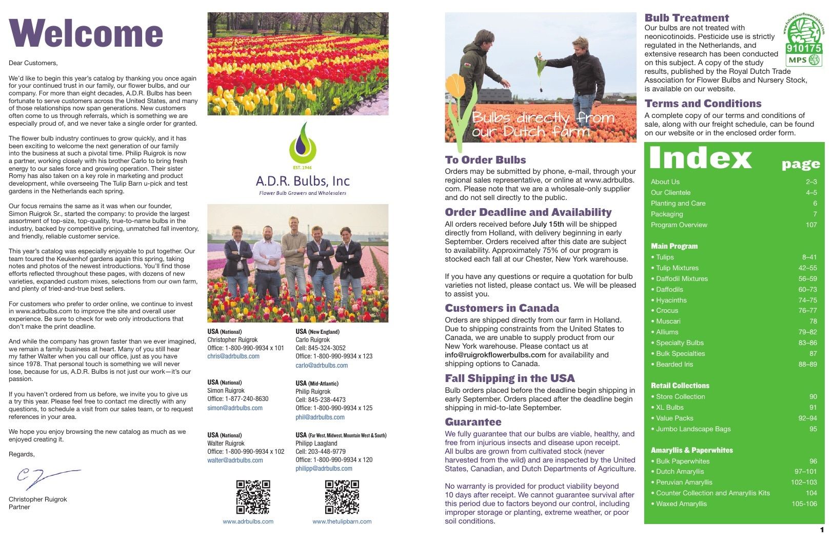 A.D.R. Bulbs Spring Wholesale Bulb Catalog Weekly Ad January 1 - December 31, 2026