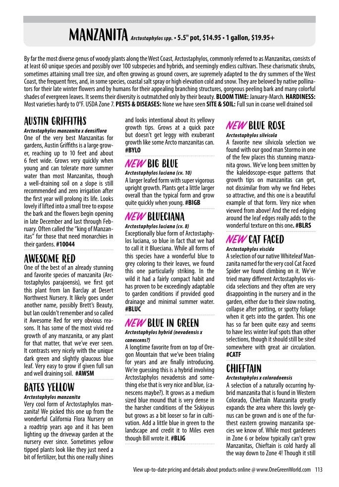 One Green World Annual Catalog Weekly Ad January 1 - December 31, 2026