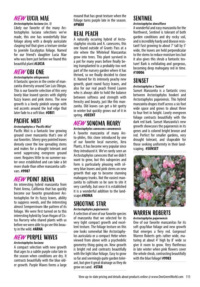 One Green World Annual Catalog Weekly Ad January 1 - December 31, 2026