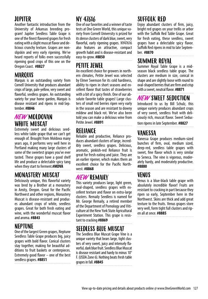 One Green World Annual Catalog Weekly Ad January 1 - December 31, 2026