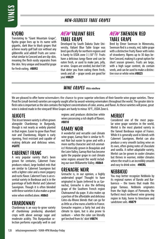 One Green World Annual Catalog Weekly Ad January 1 - December 31, 2026