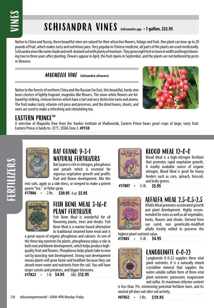 One Green World Annual Catalog Weekly Ad January 1 - December 31, 2026