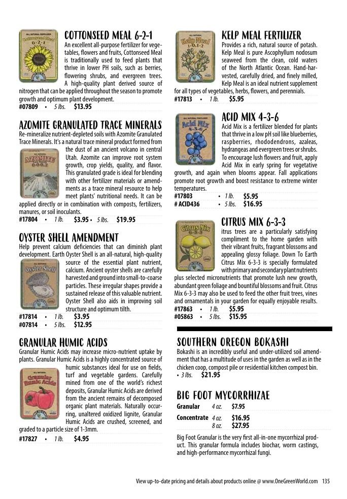 One Green World Annual Catalog Weekly Ad January 1 - December 31, 2026