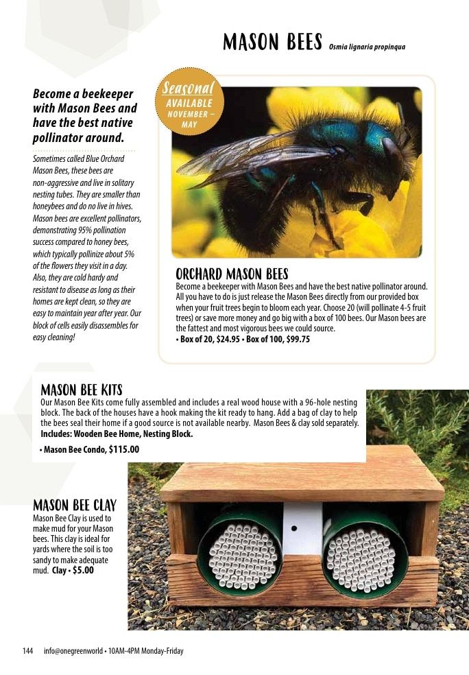 One Green World Annual Catalog Weekly Ad January 1 - December 31, 2026