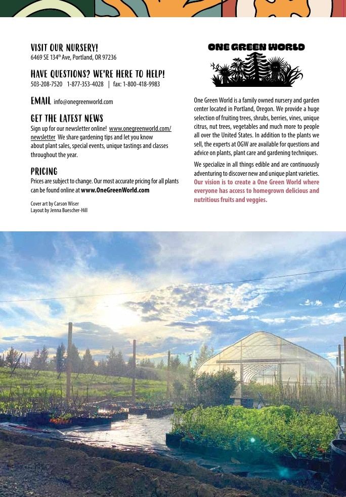One Green World Annual Catalog Weekly Ad January 1 - December 31, 2026