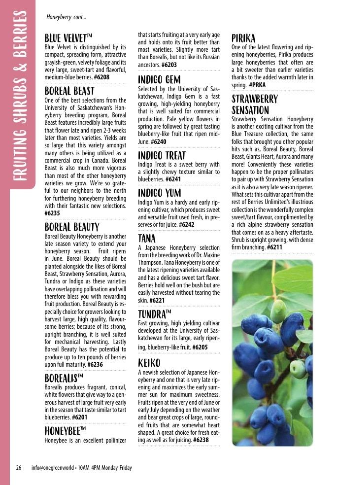 One Green World Annual Catalog Weekly Ad January 1 - December 31, 2026
