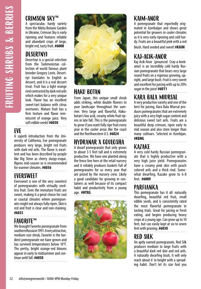 One Green World Annual Catalog Weekly Ad January 1 - December 31, 2026