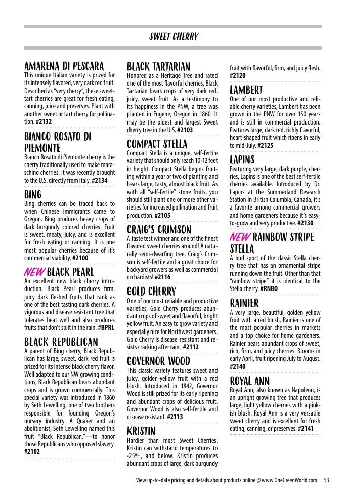 One Green World Annual Catalog Weekly Ad January 1 - December 31, 2026