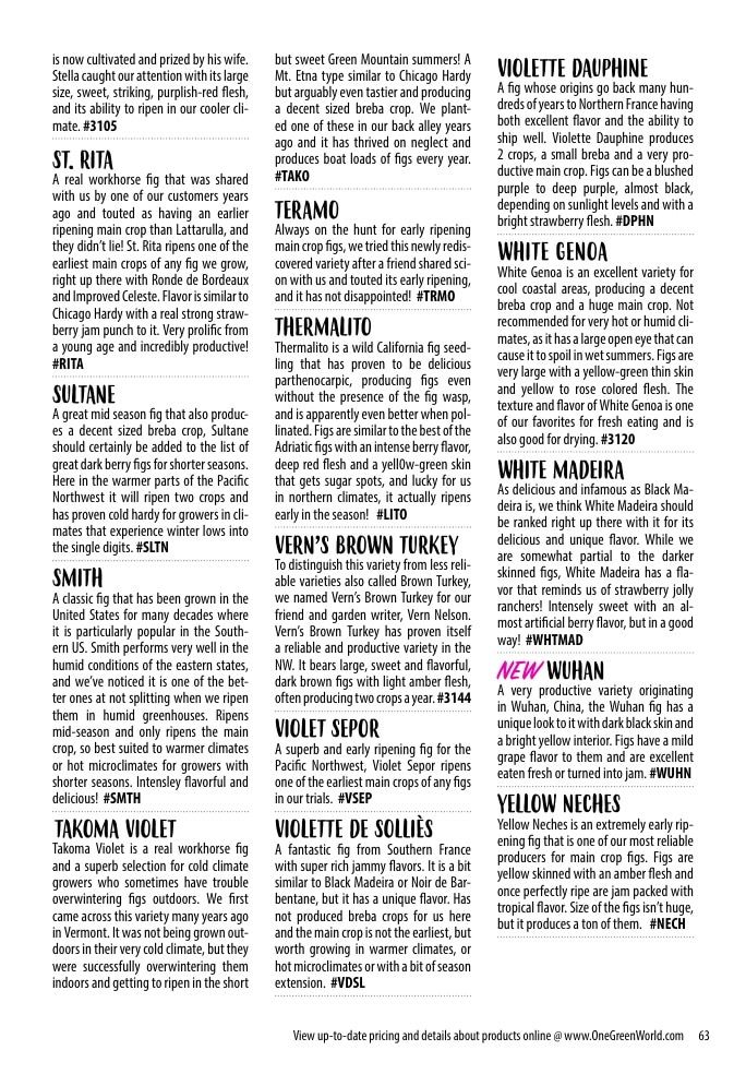 One Green World Annual Catalog Weekly Ad January 1 - December 31, 2026