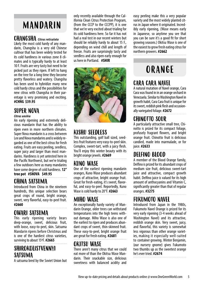 One Green World Annual Catalog Weekly Ad January 1 - December 31, 2026