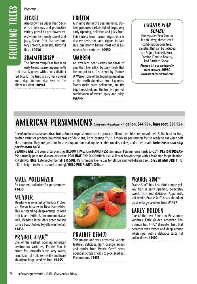 One Green World Annual Catalog Weekly Ad January 1 - December 31, 2026