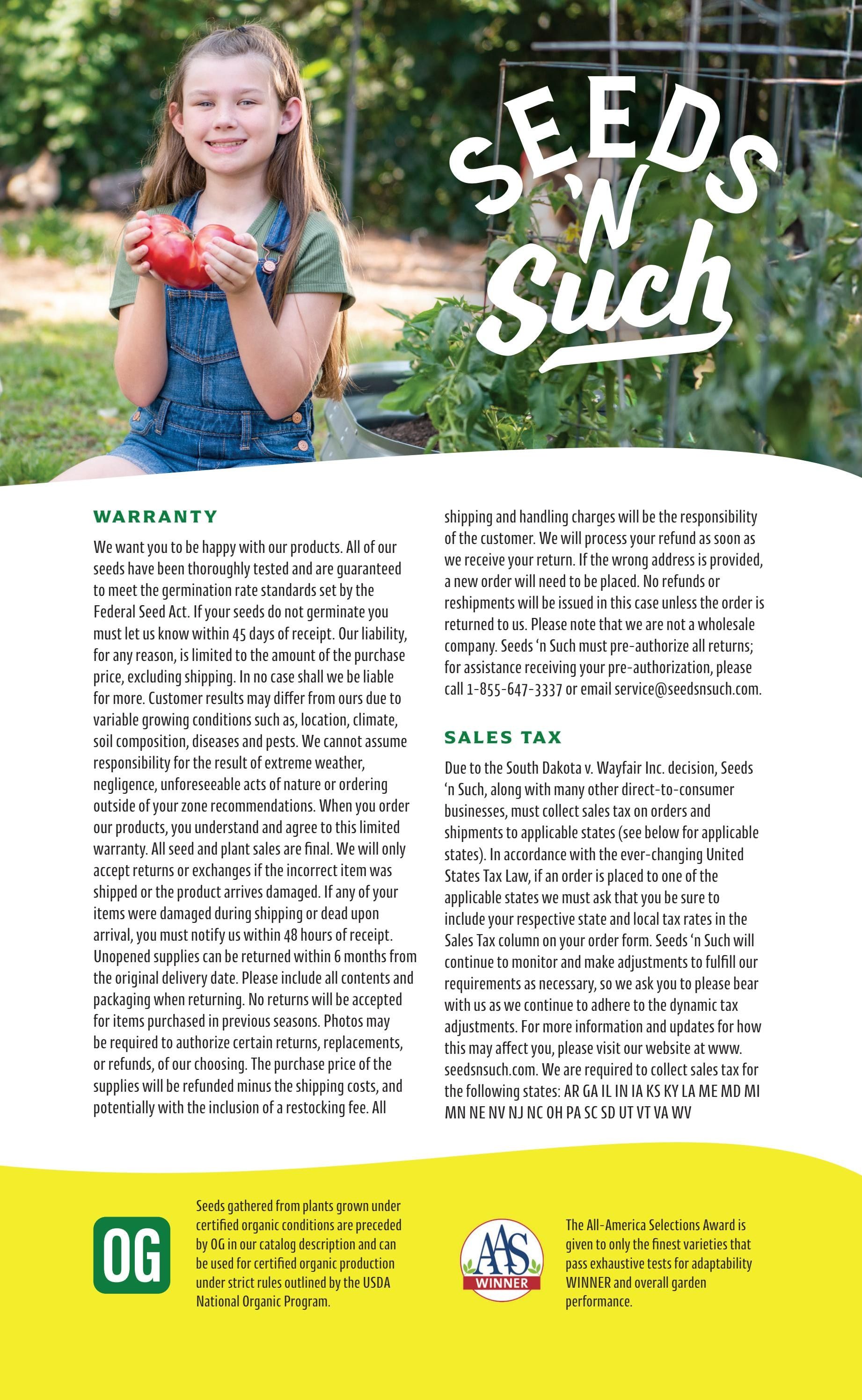 Seeds 'n Such Annual Seed Catalog Weekly Ad January 1 - December 31, 2026