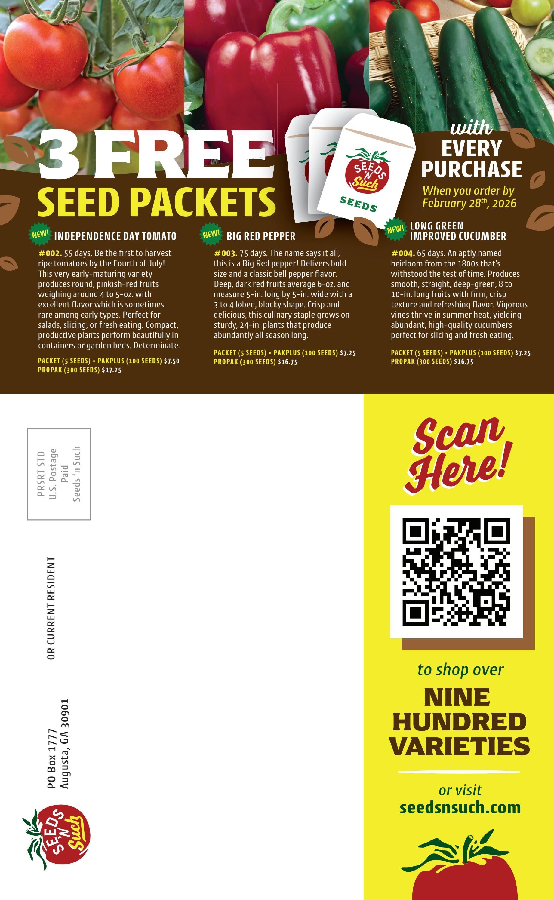 Seeds 'n Such Annual Seed Catalog Weekly Ad January 1 - December 31, 2026