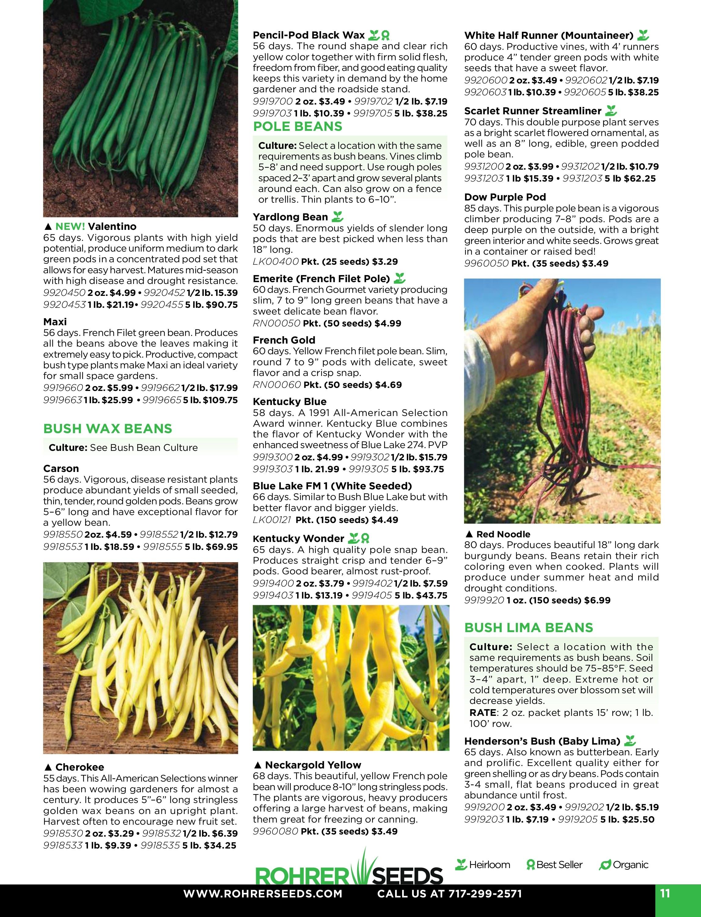 Rohrer Seeds Annual Seed Catalog Weekly Ad January 1 - December 31, 2026