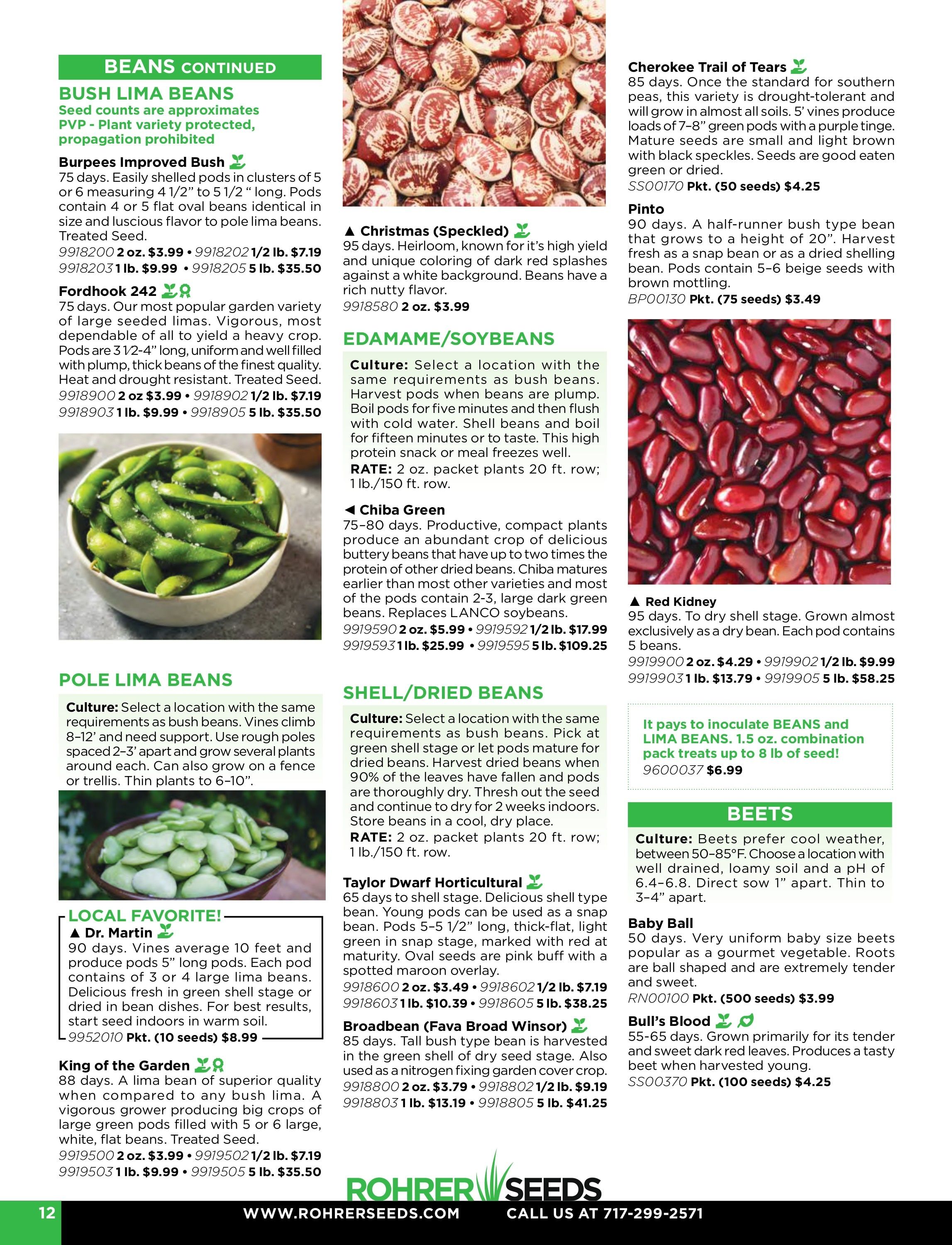 Rohrer Seeds Annual Seed Catalog Weekly Ad January 1 - December 31, 2026