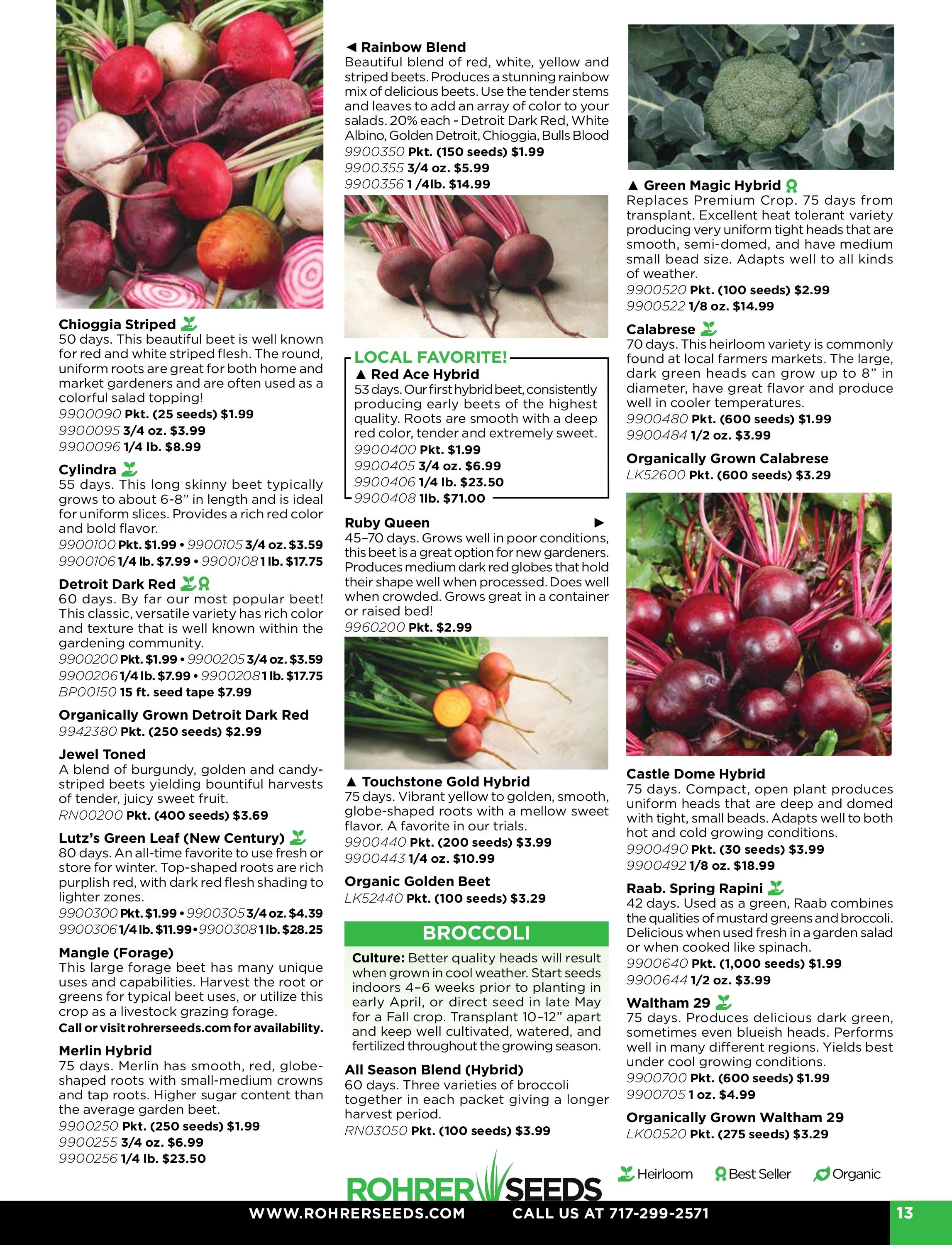 Rohrer Seeds Annual Seed Catalog Weekly Ad January 1 - December 31, 2026