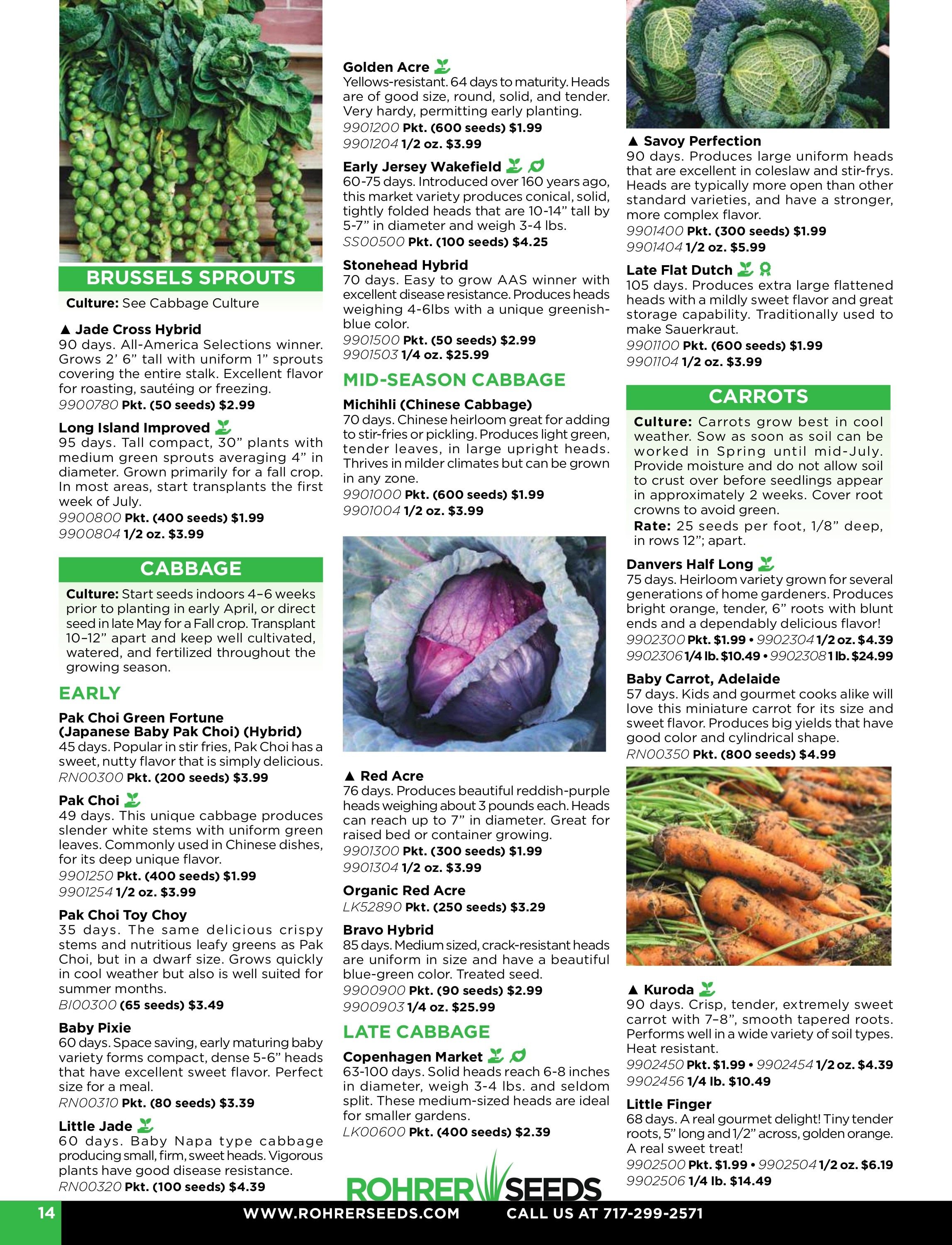 Rohrer Seeds Annual Seed Catalog Weekly Ad January 1 - December 31, 2026