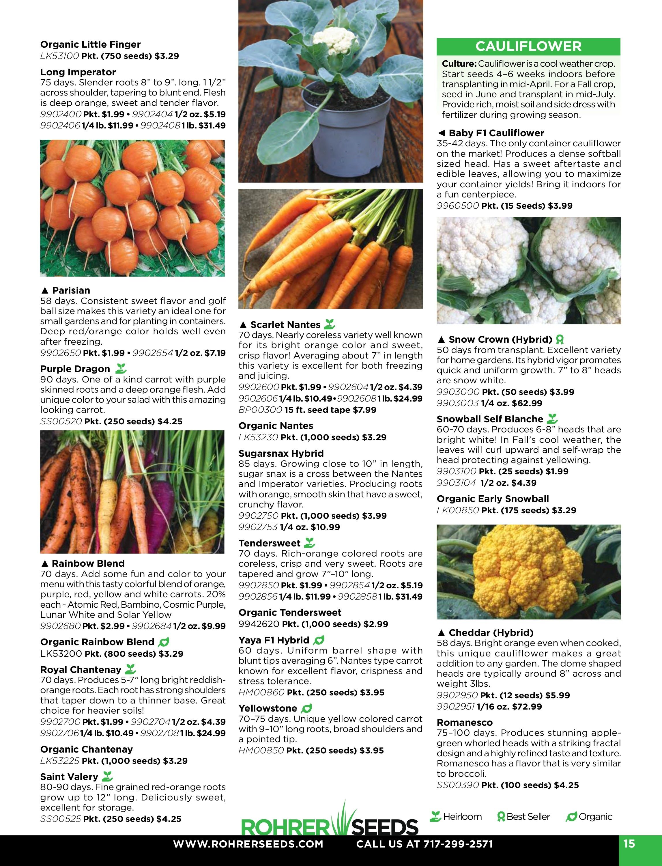 Rohrer Seeds Annual Seed Catalog Weekly Ad January 1 - December 31, 2026