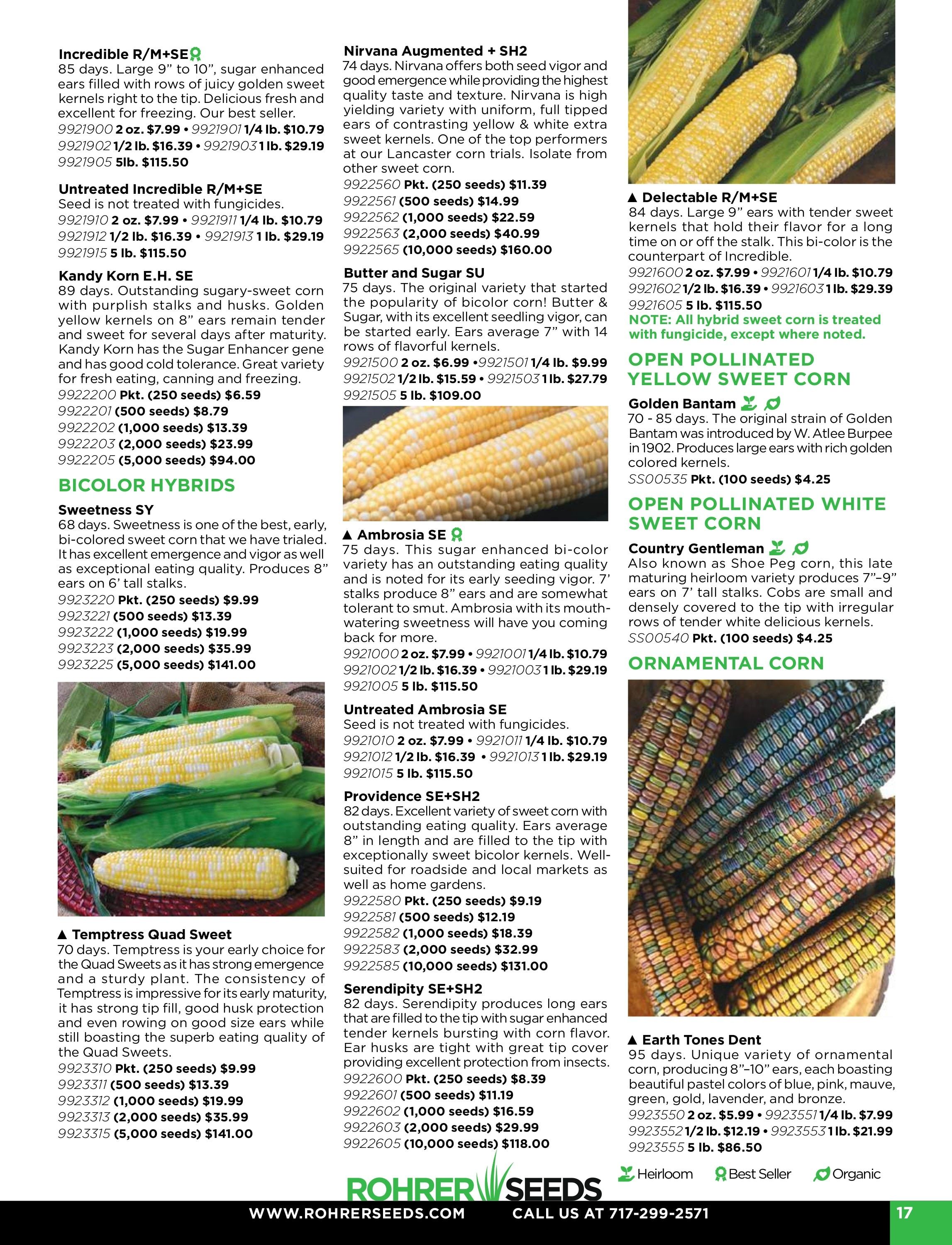 Rohrer Seeds Annual Seed Catalog Weekly Ad January 1 - December 31, 2026