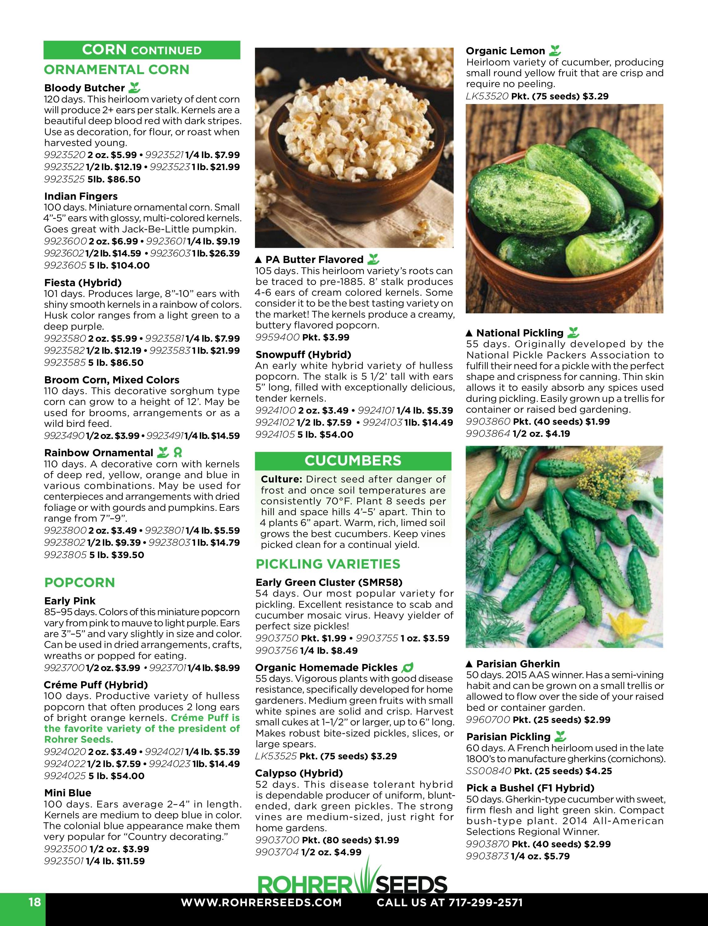 Rohrer Seeds Annual Seed Catalog Weekly Ad January 1 - December 31, 2026