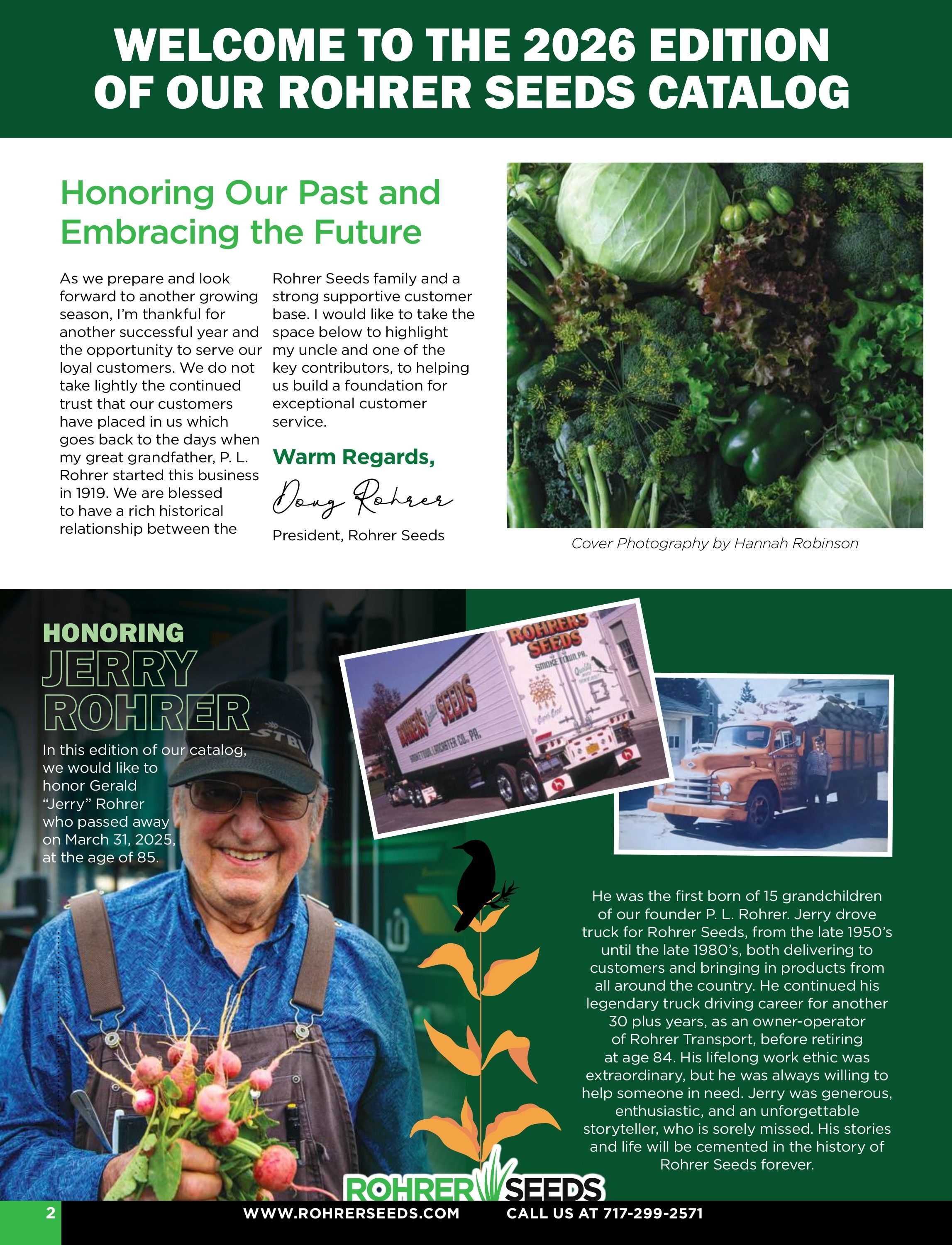 Rohrer Seeds Annual Seed Catalog Weekly Ad January 1 - December 31, 2026
