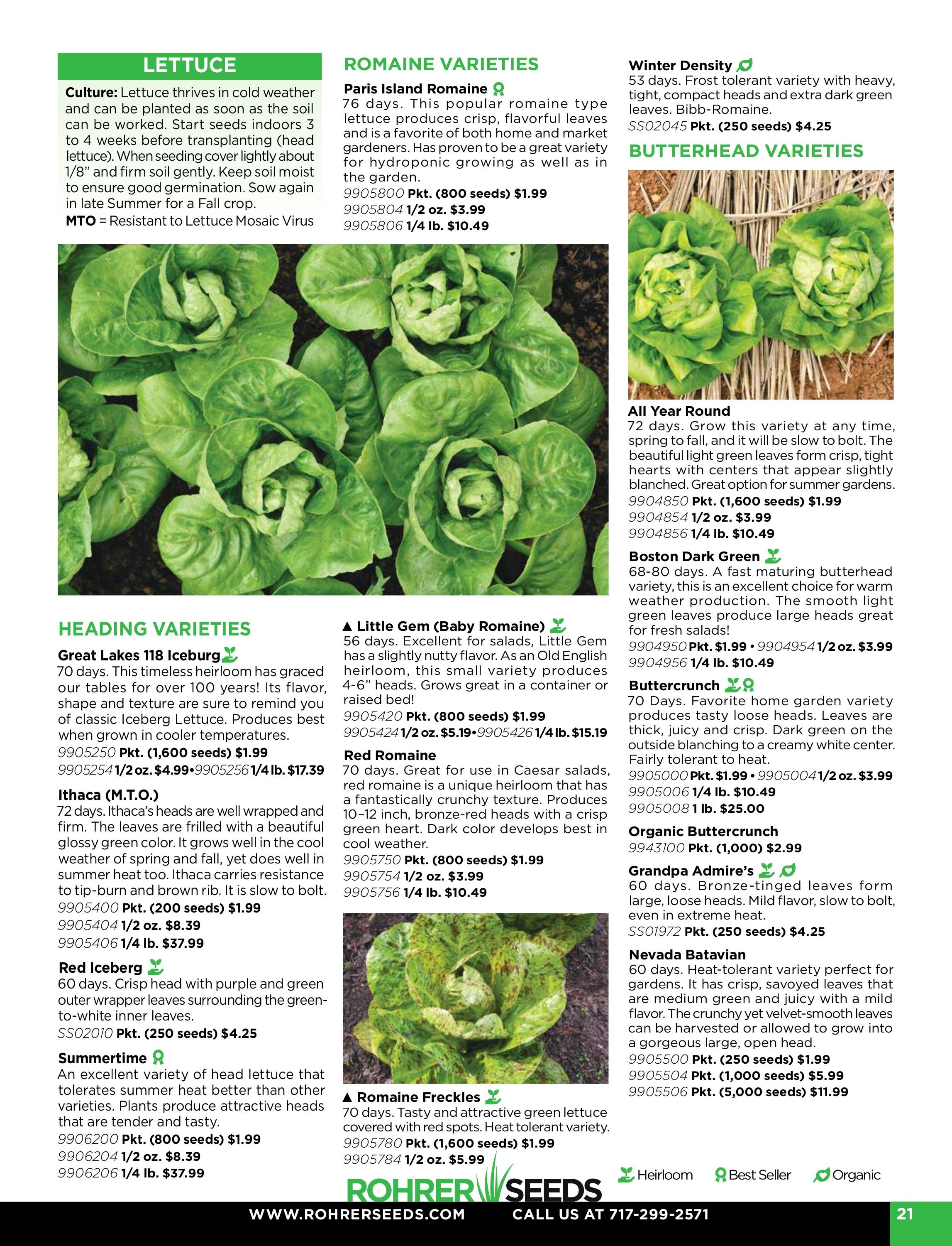 Rohrer Seeds Annual Seed Catalog Weekly Ad January 1 - December 31, 2026