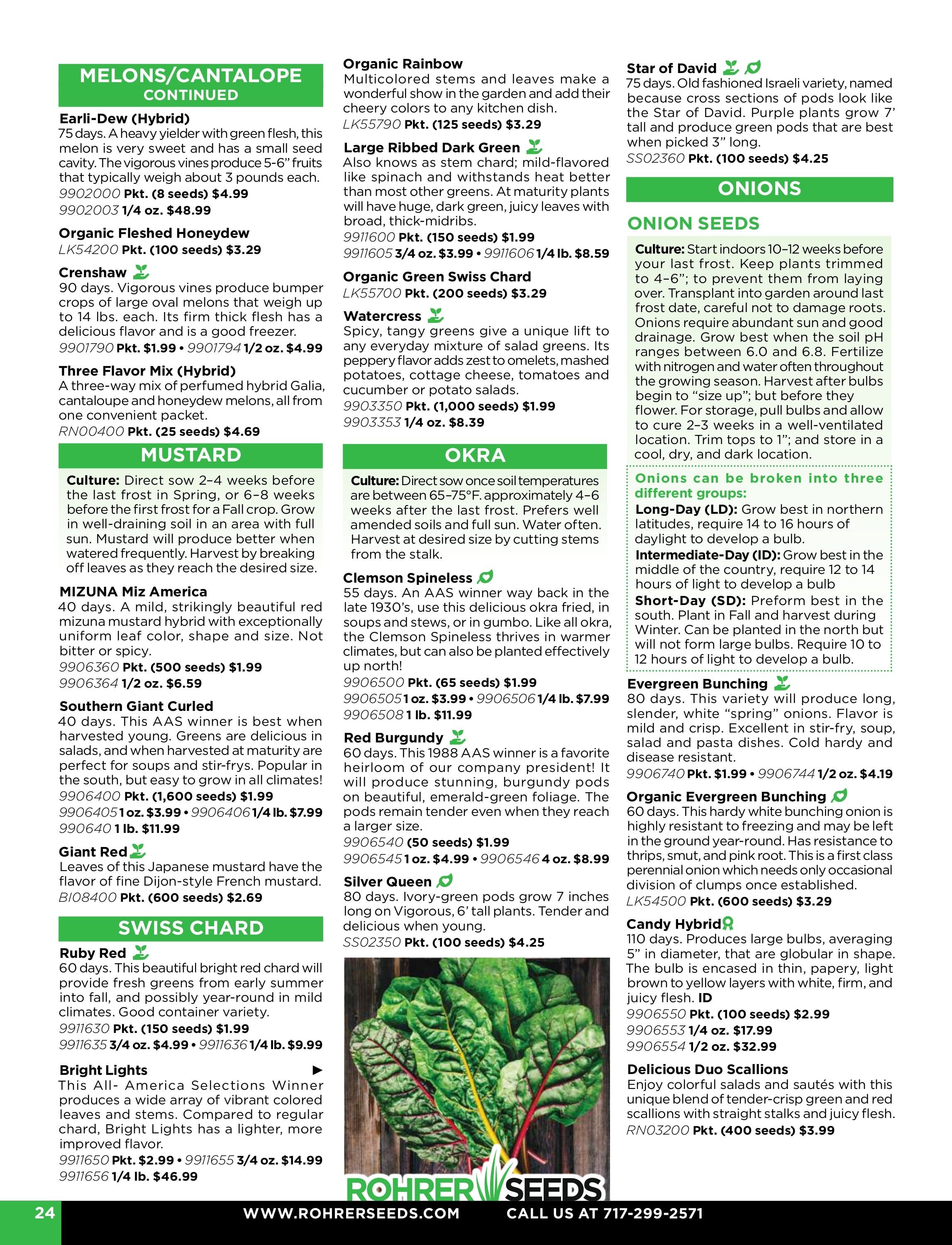 Rohrer Seeds Annual Seed Catalog Weekly Ad January 1 - December 31, 2026