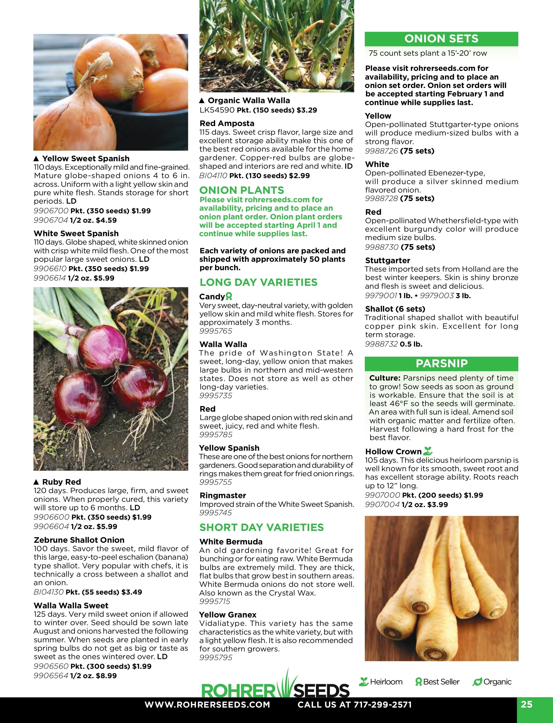 Rohrer Seeds Annual Seed Catalog Weekly Ad January 1 - December 31, 2026
