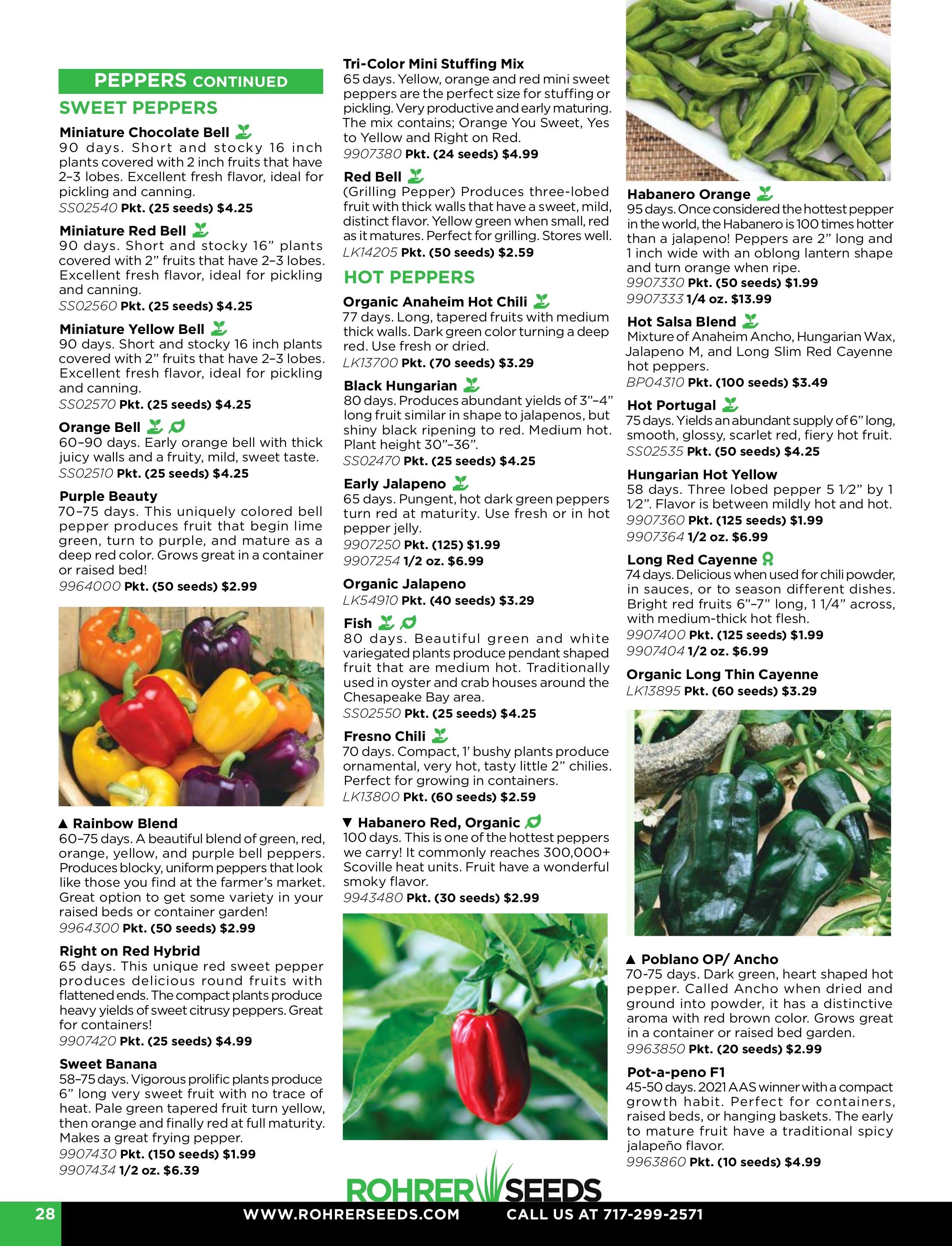 Rohrer Seeds Annual Seed Catalog Weekly Ad January 1 - December 31, 2026