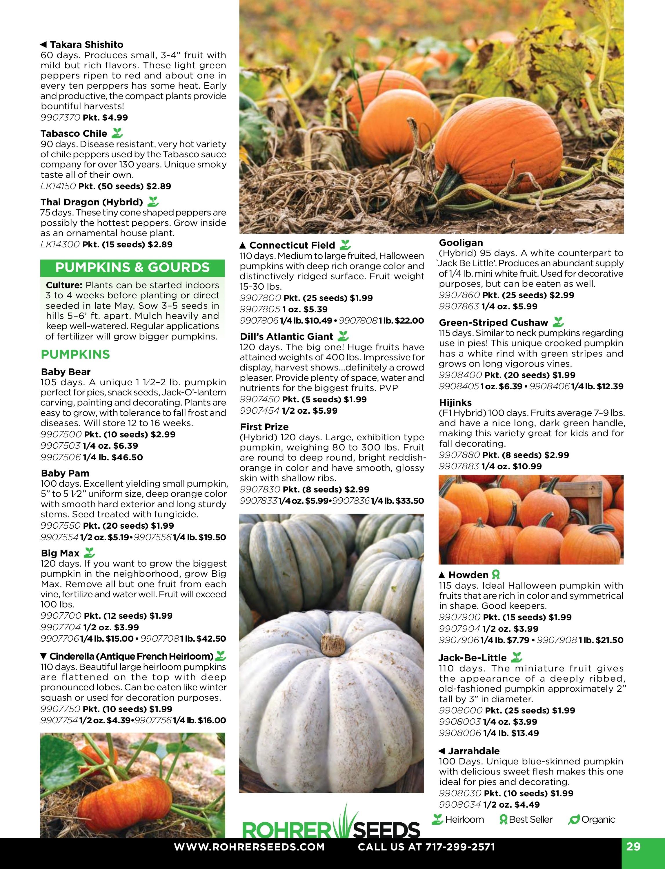 Rohrer Seeds Annual Seed Catalog Weekly Ad January 1 - December 31, 2026