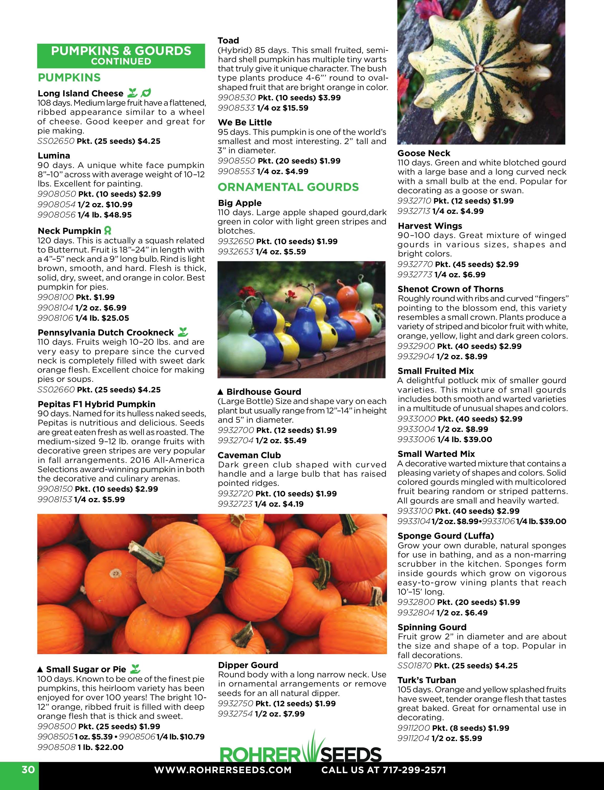 Rohrer Seeds Annual Seed Catalog Weekly Ad January 1 - December 31, 2026