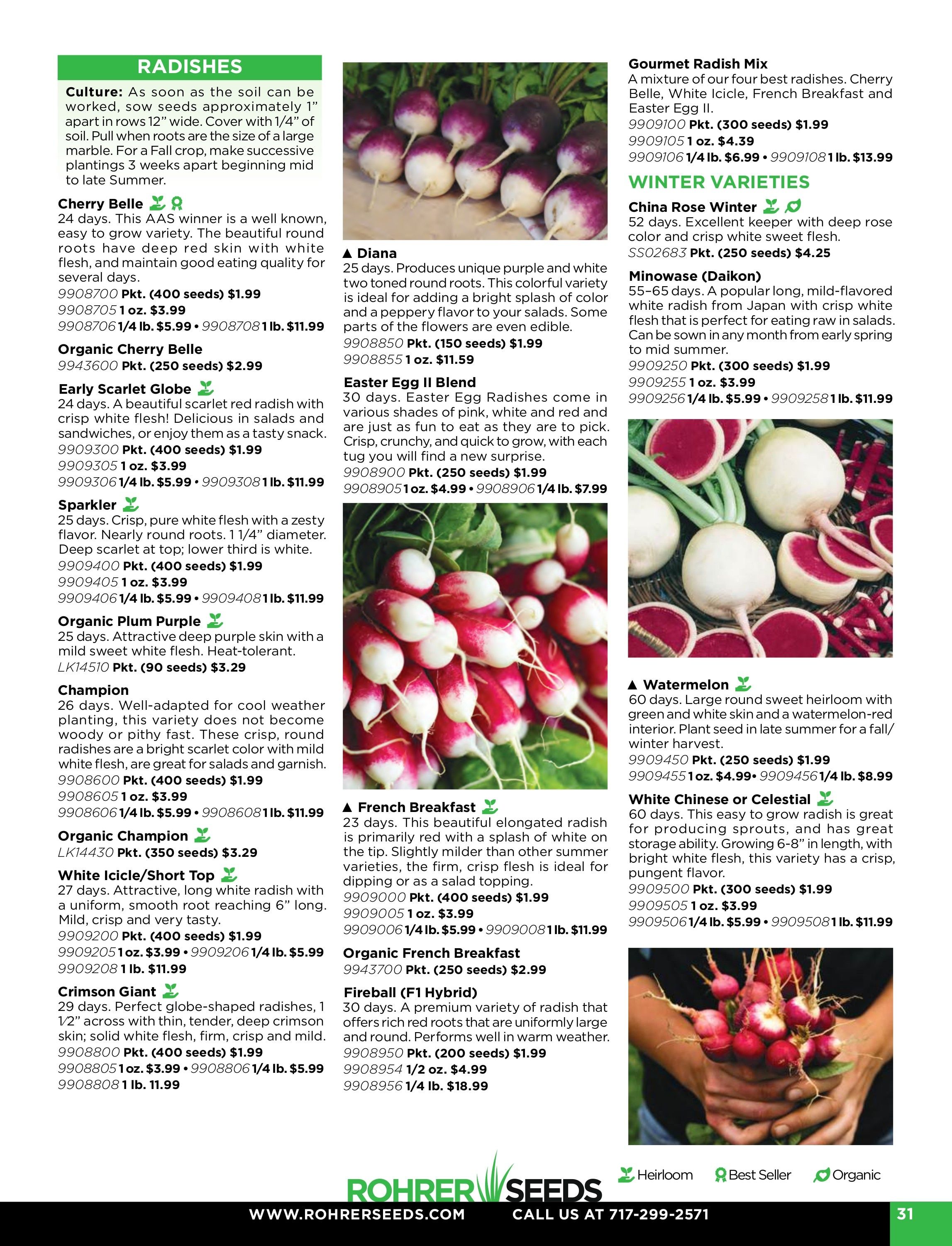 Rohrer Seeds Annual Seed Catalog Weekly Ad January 1 - December 31, 2026