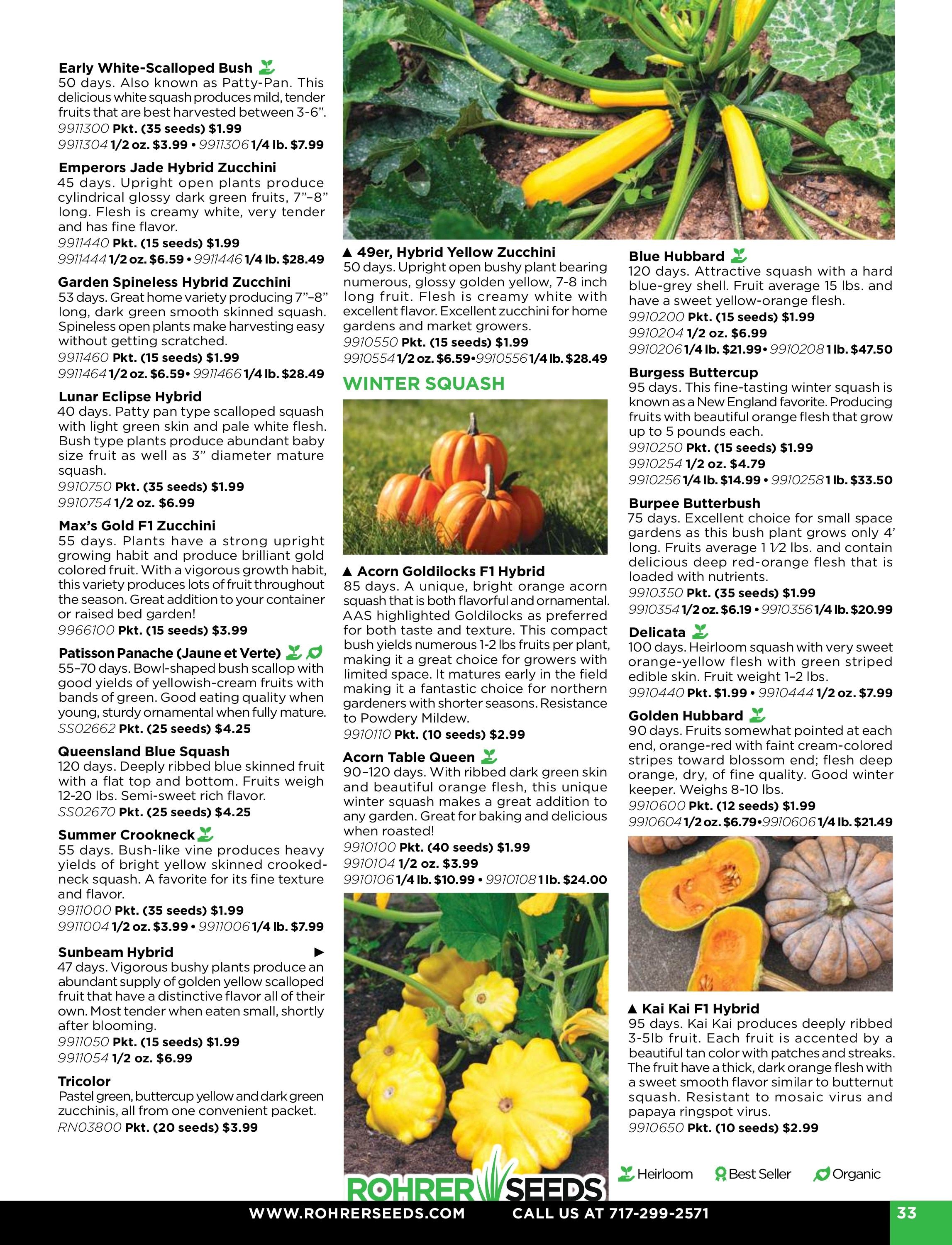 Rohrer Seeds Annual Seed Catalog Weekly Ad January 1 - December 31, 2026