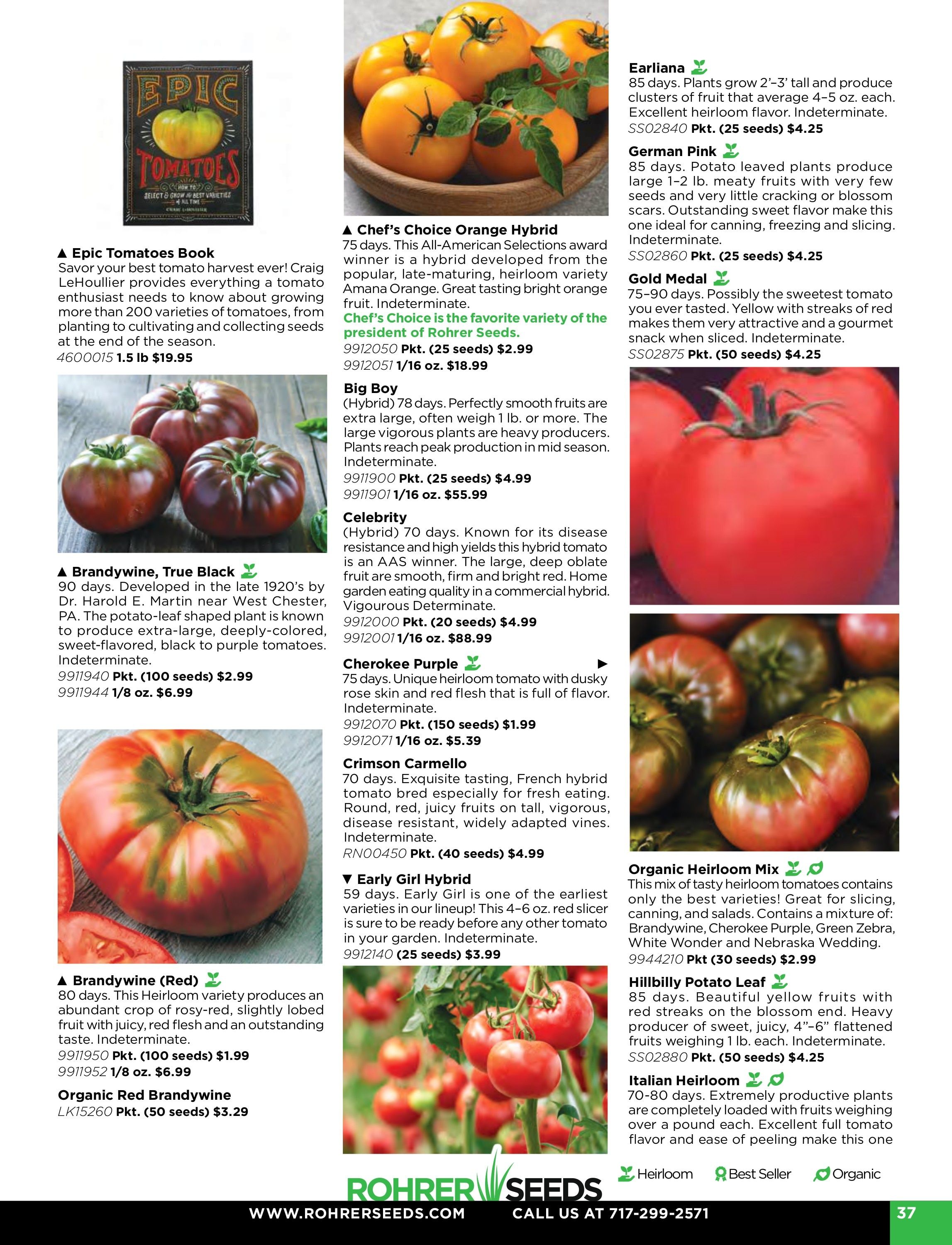 Rohrer Seeds Annual Seed Catalog Weekly Ad January 1 - December 31, 2026
