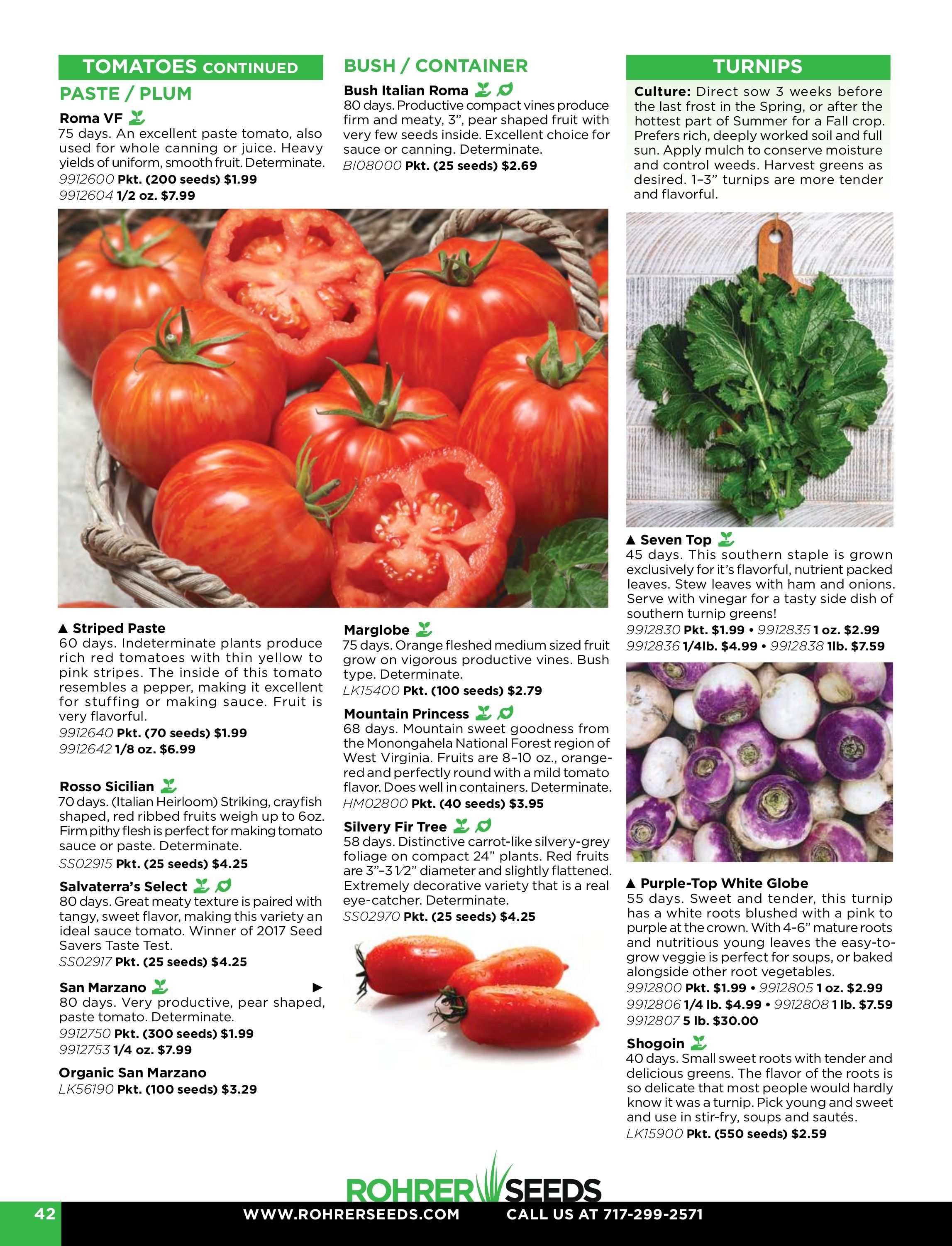 Rohrer Seeds Annual Seed Catalog Weekly Ad January 1 - December 31, 2026