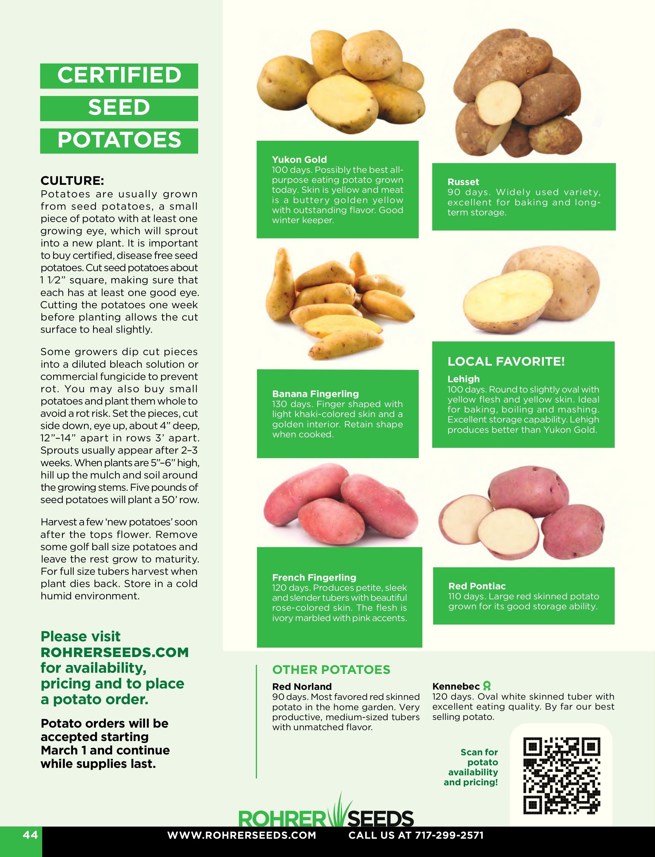 Rohrer Seeds Annual Seed Catalog Weekly Ad January 1 - December 31, 2026