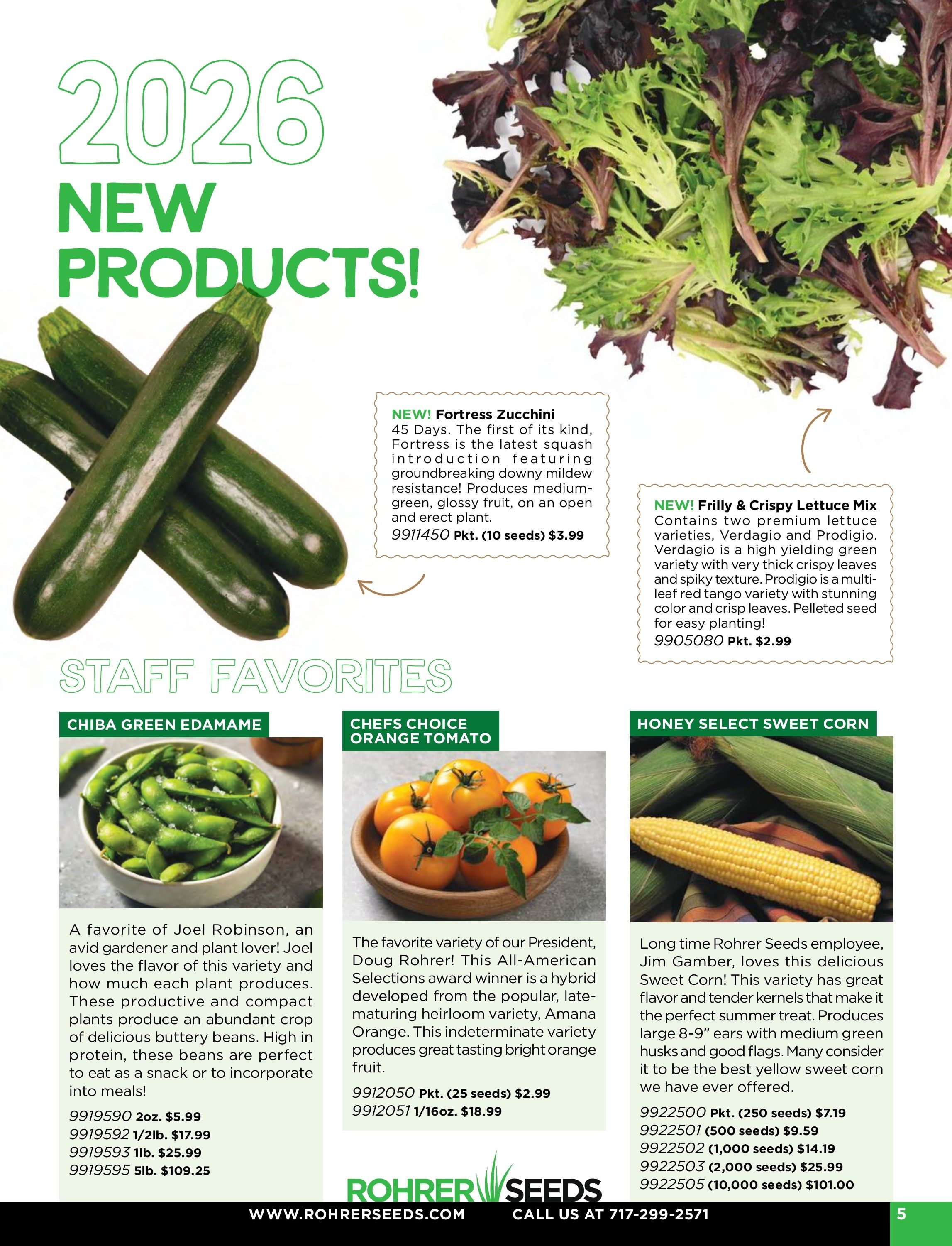 Rohrer Seeds Annual Seed Catalog Weekly Ad January 1 - December 31, 2026