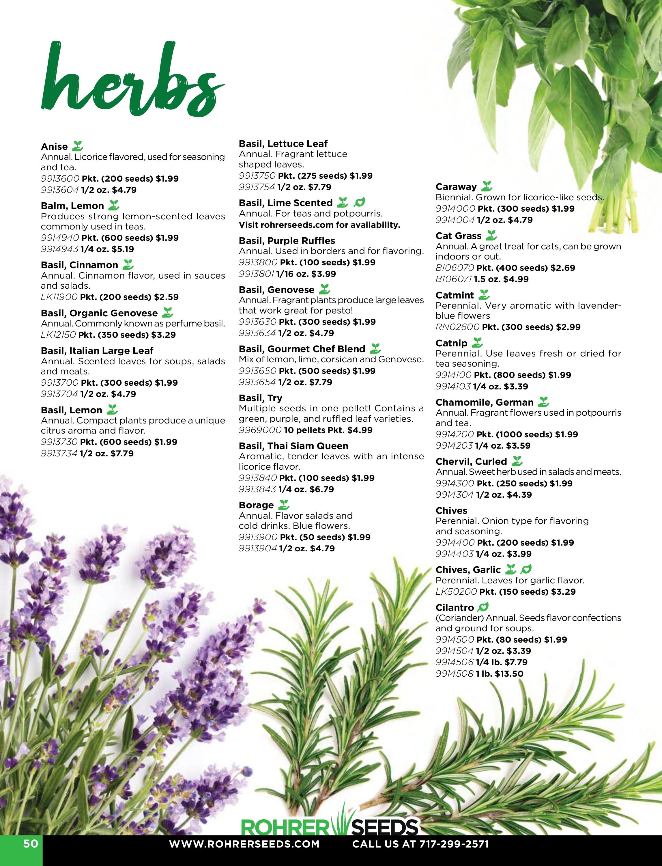 Rohrer Seeds Annual Seed Catalog Weekly Ad January 1 - December 31, 2026