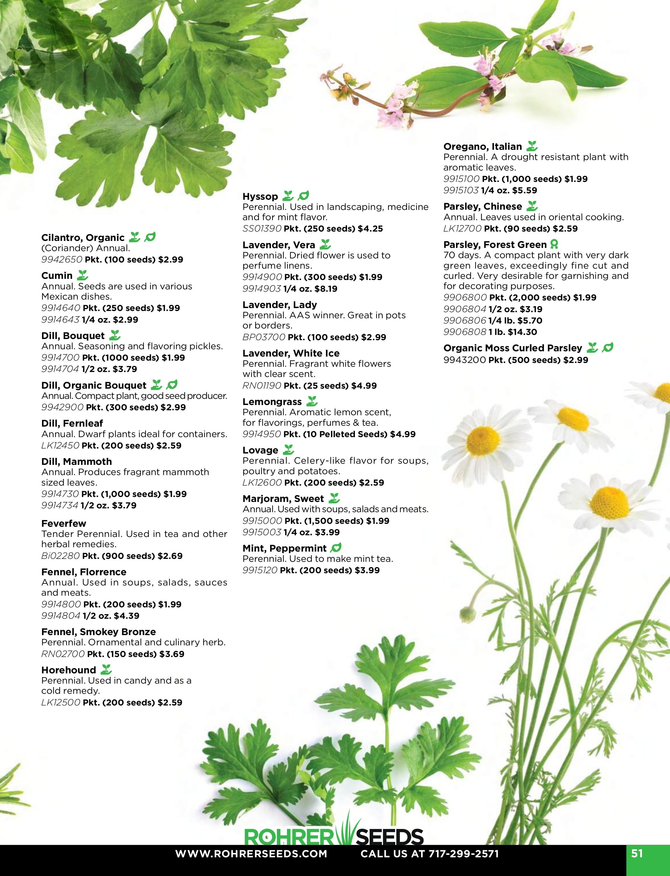 Rohrer Seeds Annual Seed Catalog Weekly Ad January 1 - December 31, 2026