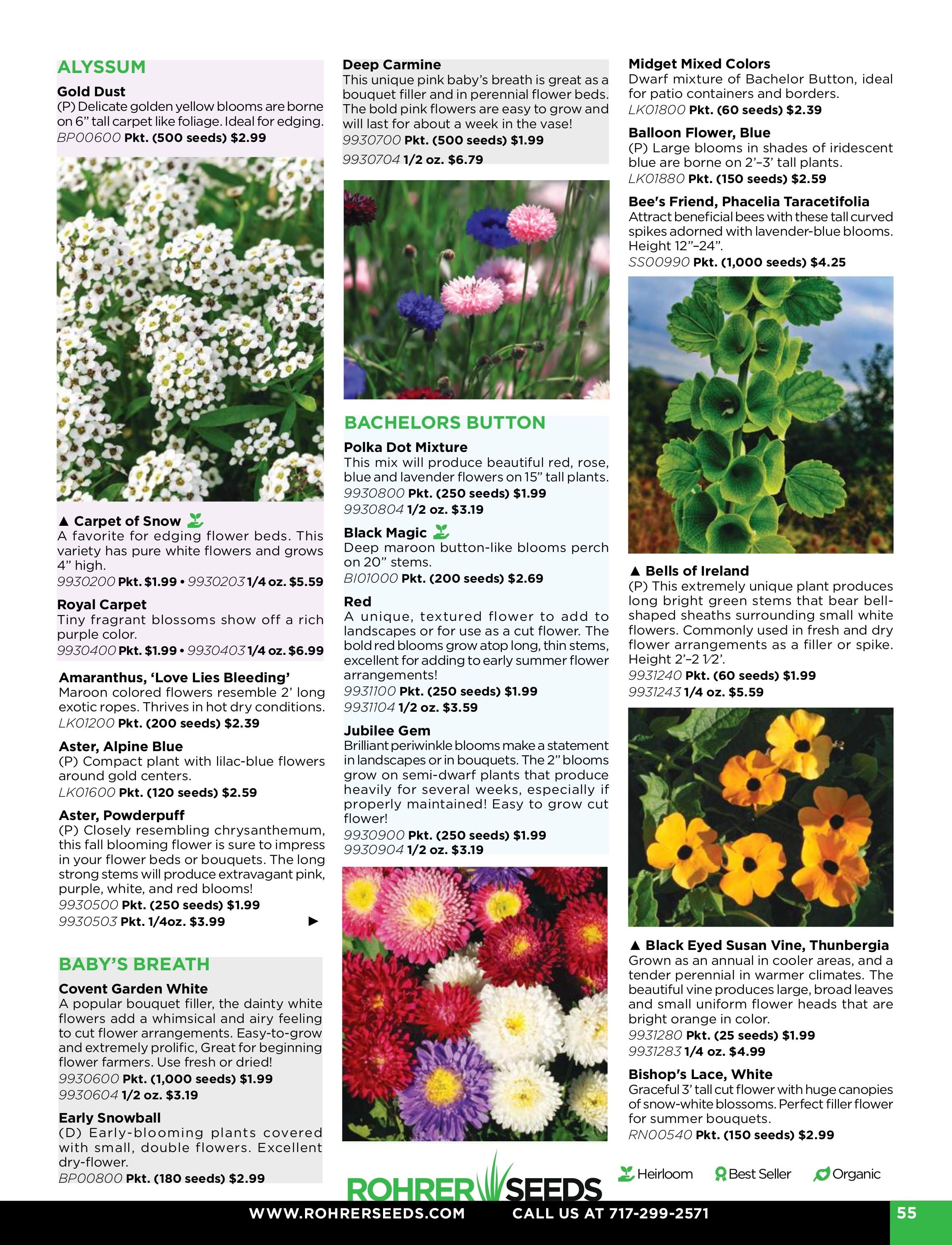 Rohrer Seeds Annual Seed Catalog Weekly Ad January 1 - December 31, 2026