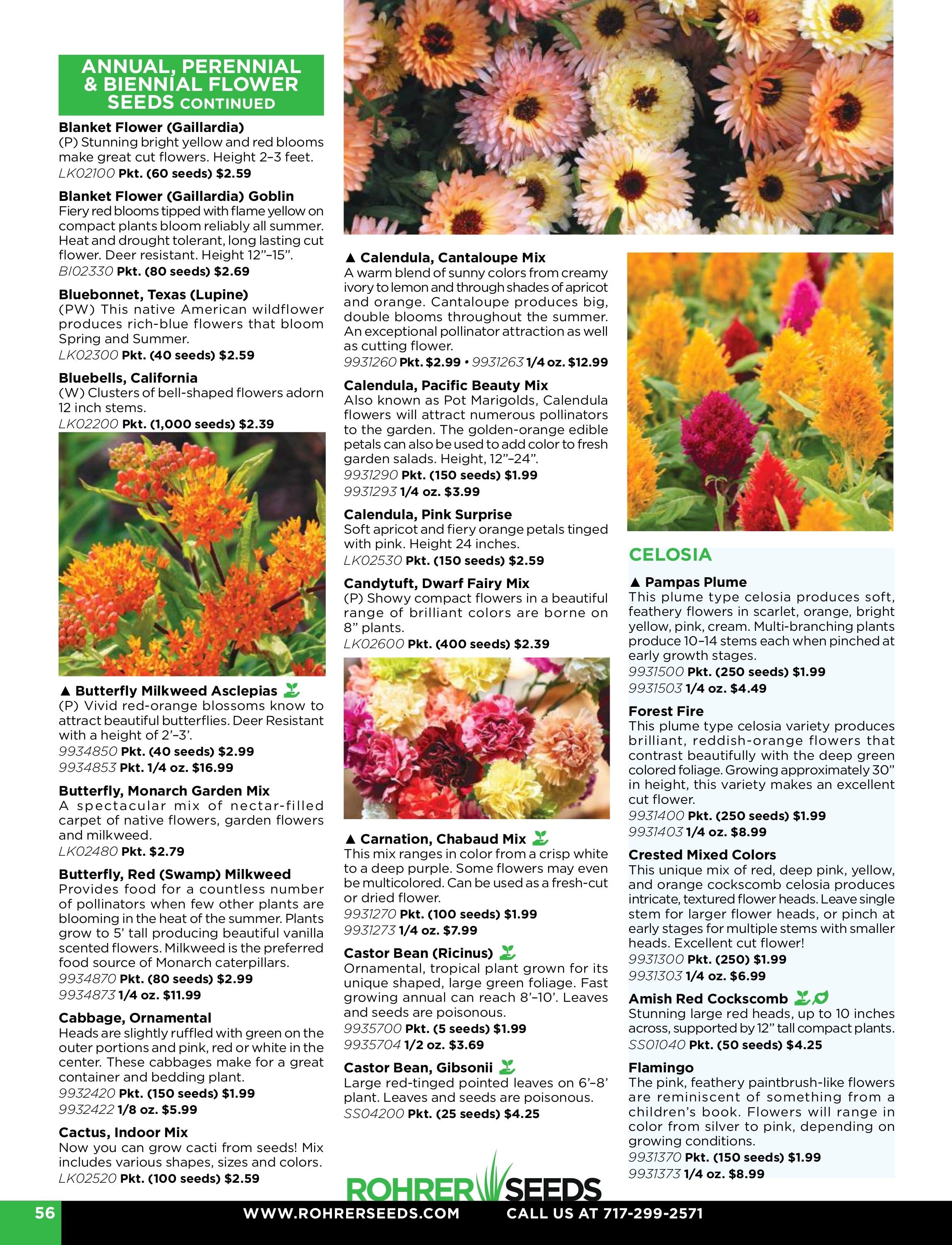 Rohrer Seeds Annual Seed Catalog Weekly Ad January 1 - December 31, 2026