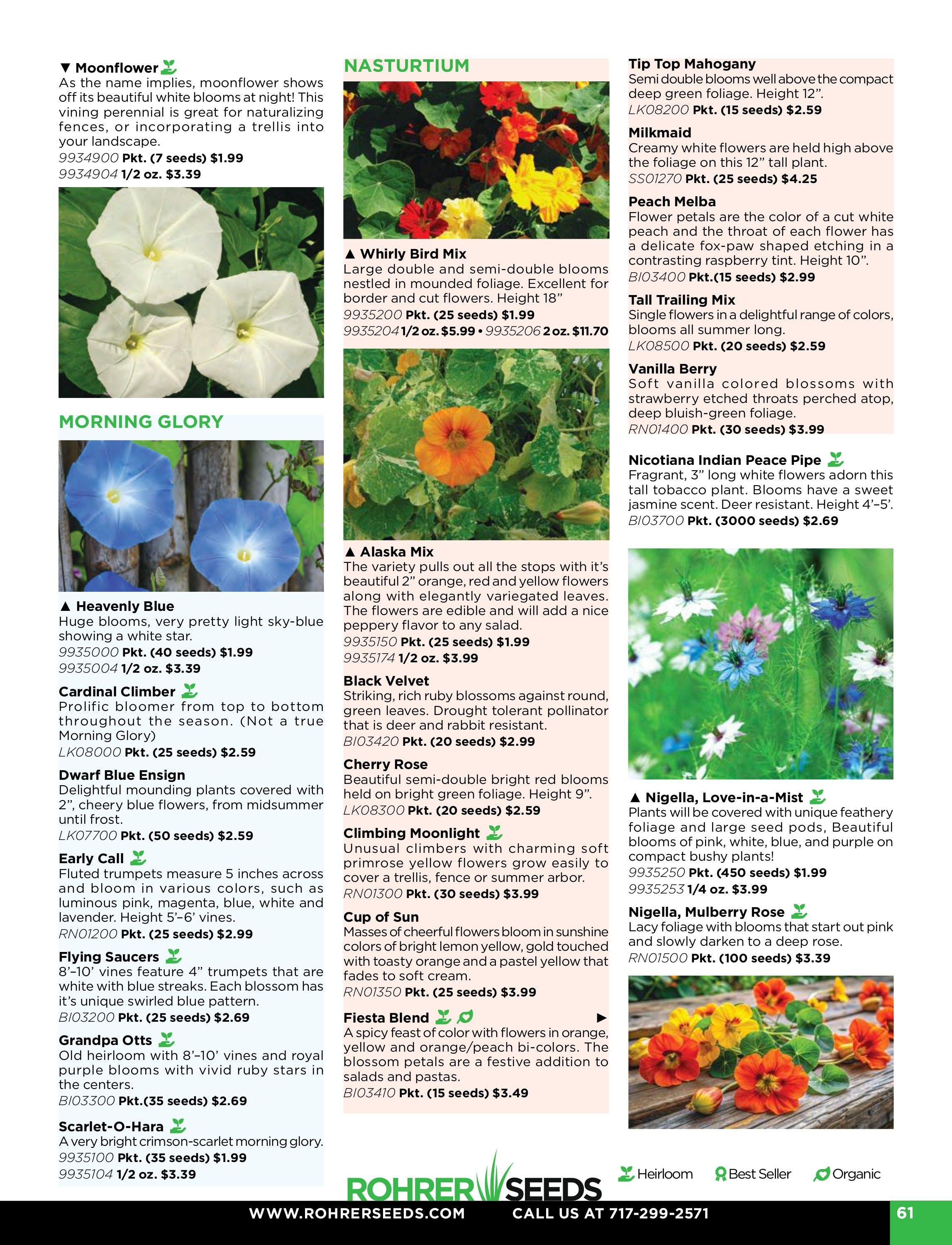 Rohrer Seeds Annual Seed Catalog Weekly Ad January 1 - December 31, 2026