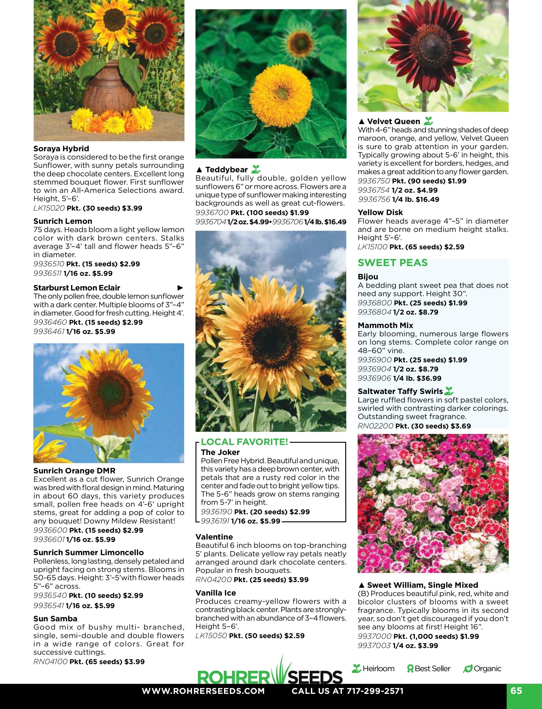 Rohrer Seeds Annual Seed Catalog Weekly Ad January 1 - December 31, 2026