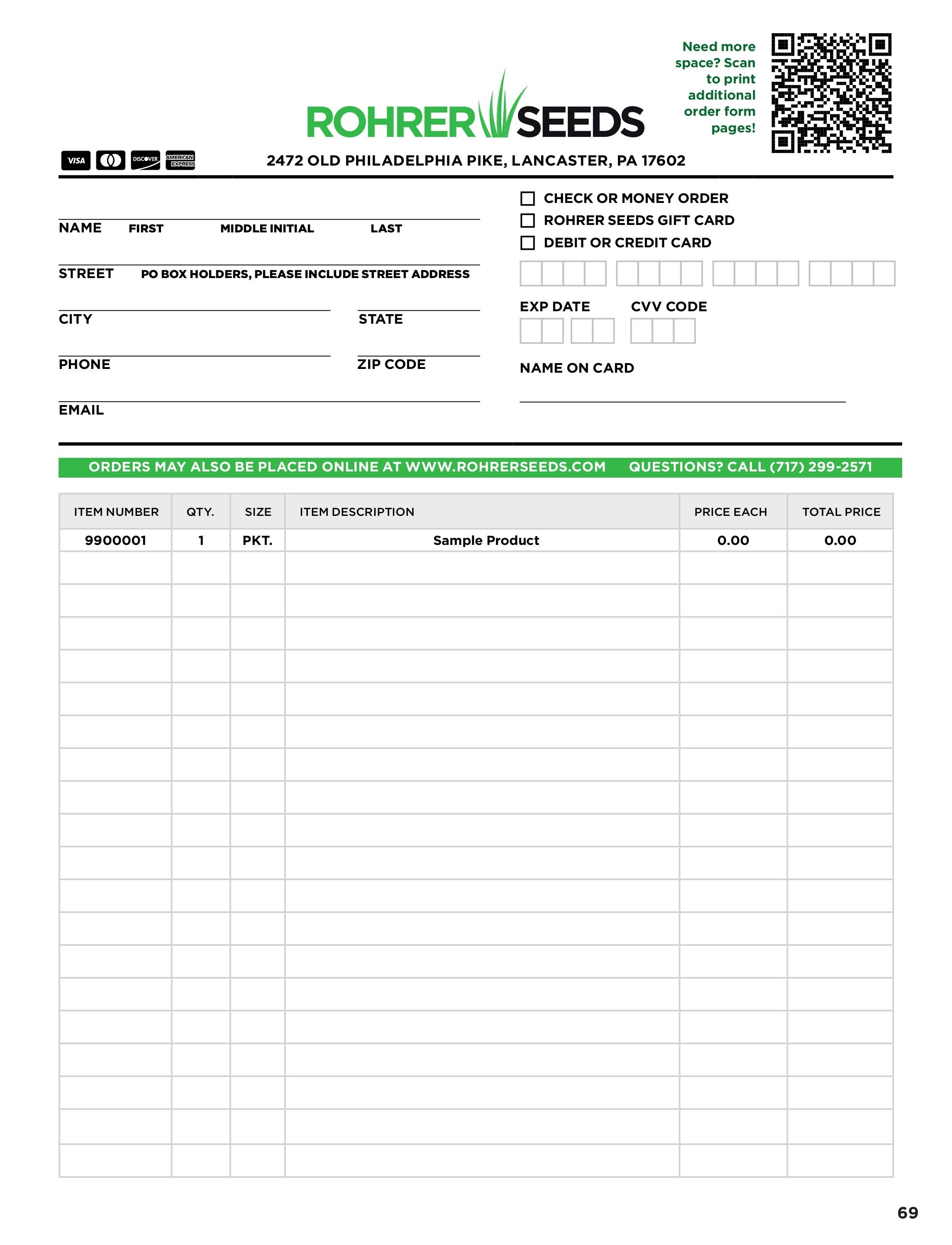 Rohrer Seeds Annual Seed Catalog Weekly Ad January 1 - December 31, 2026