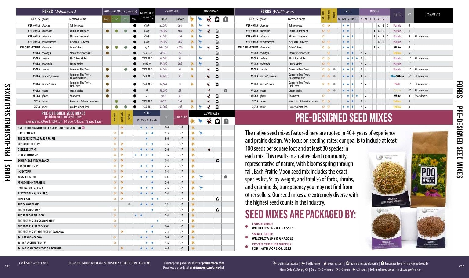 Prairie Moon Nursery Spring Cultural Guide Weekly Ad January 1 - December 31, 2026