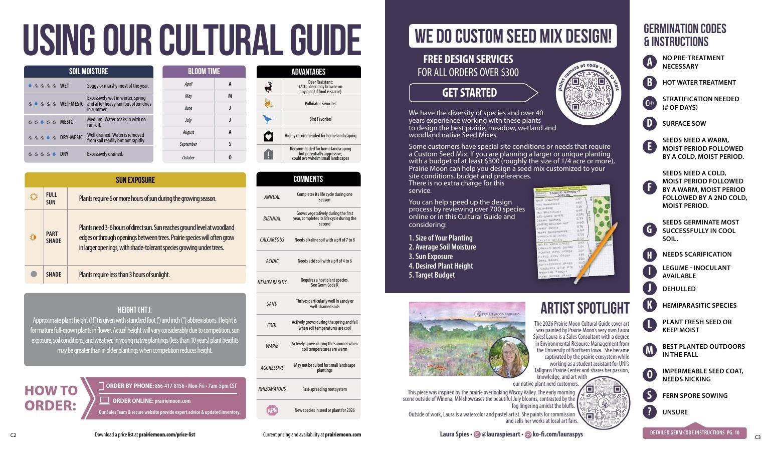 Prairie Moon Nursery Spring Cultural Guide Weekly Ad January 1 - December 31, 2026