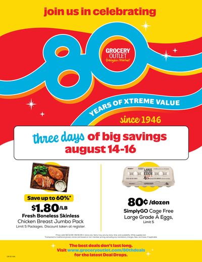 Grocery Outlet (Anatone–Asotin Area, ID–WA) Weekly Ad August 12 - 18, 2026