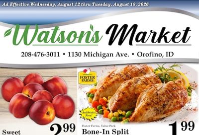 Harvest Foods (Craigmont–Reubens Area, ID) Weekly Ad August 12 - 18, 2026