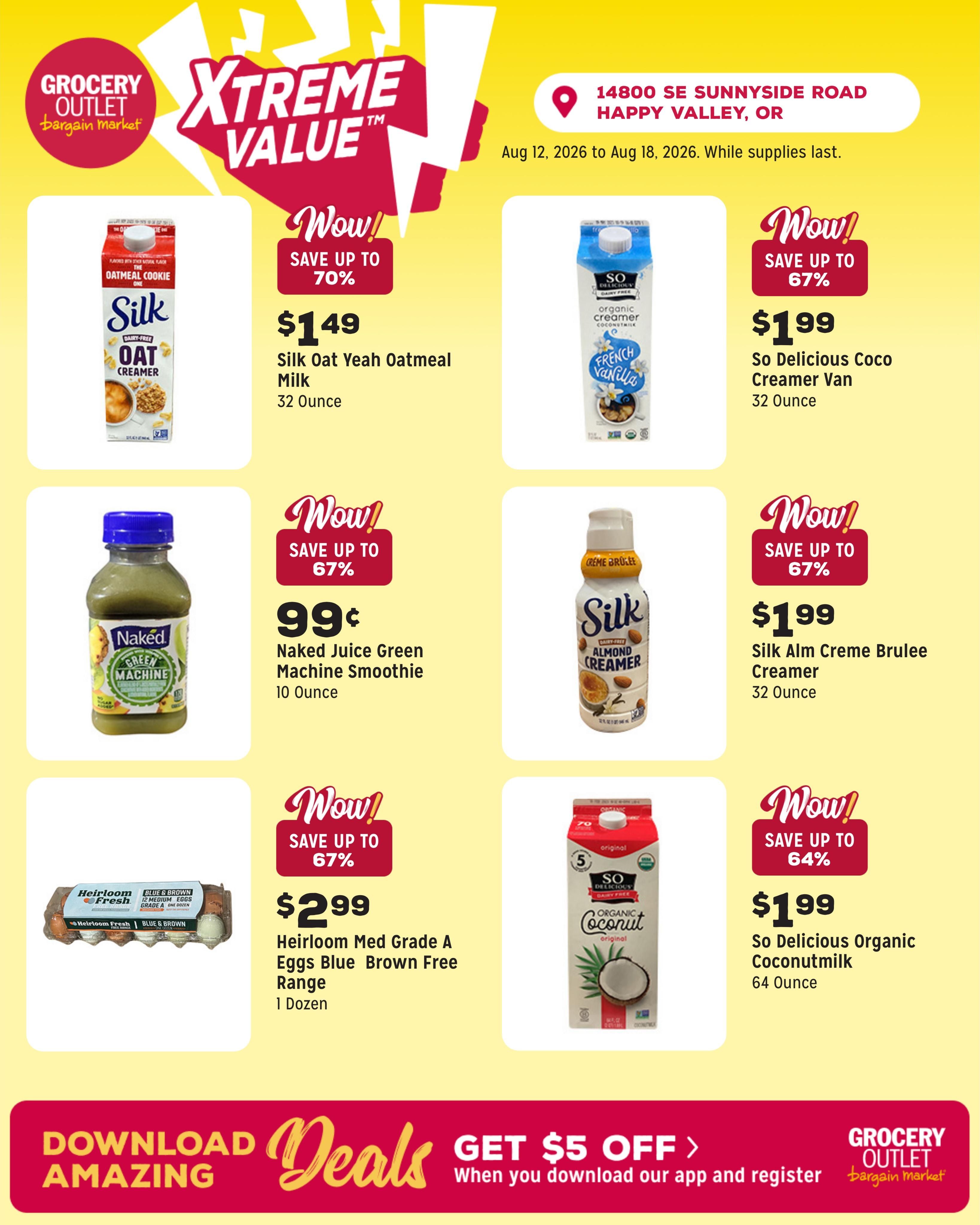 Grocery Outlet (Damascus–Clackamas Area, OR) Weekly Ad August 12 - 18, 2026