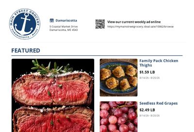 Main Street Grocery Weekly Ad August 14 - 20, 2026